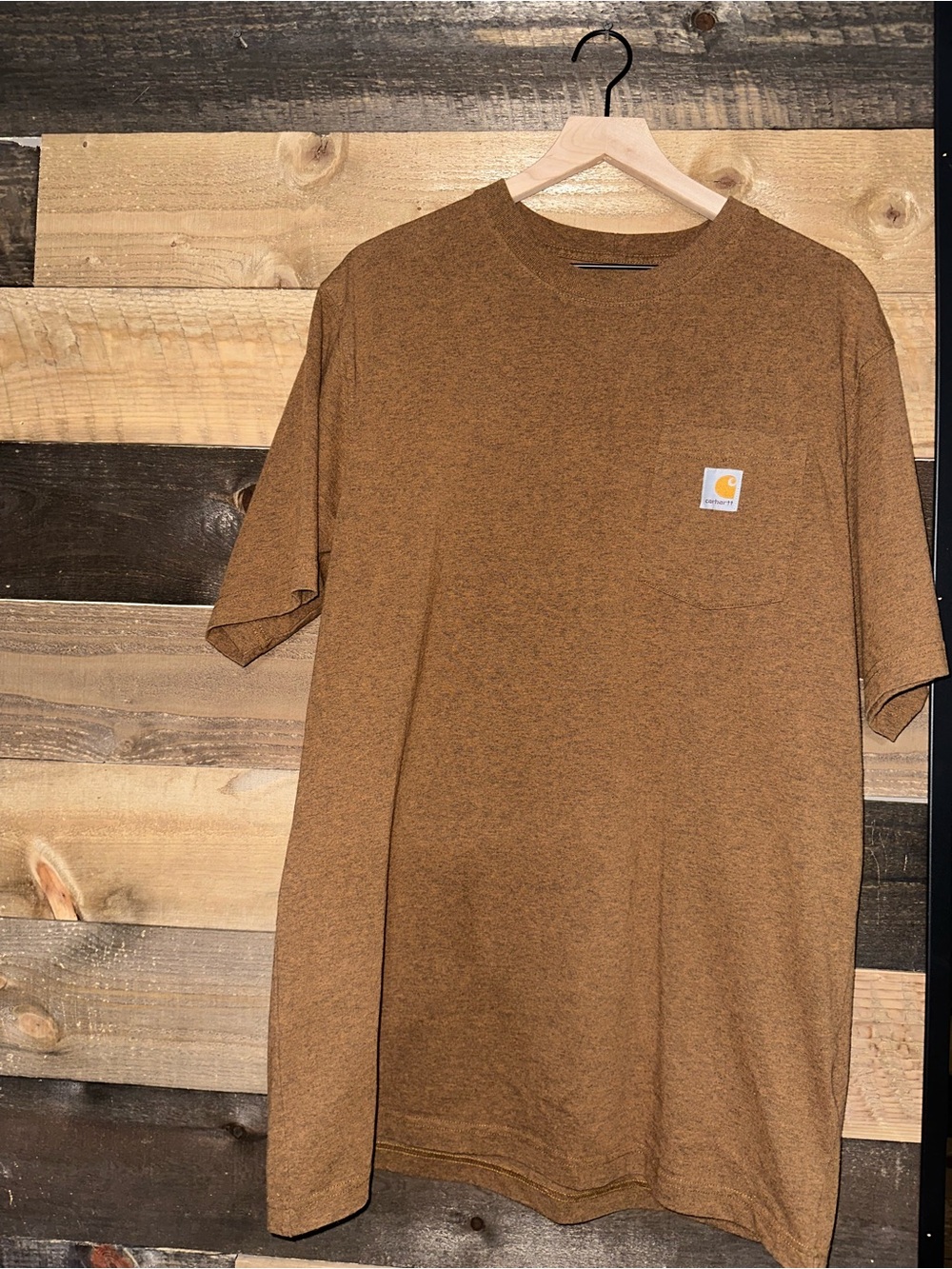 Carhartt Short-Sleeve Pocket Tee in Heather Brown